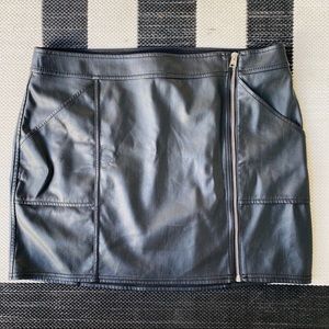 Black Leather Mini Skirt